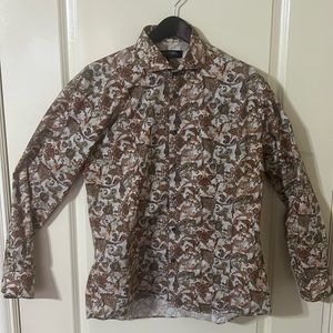 Bogosse Paisley print high end men’s button down shirt sz 5/ L